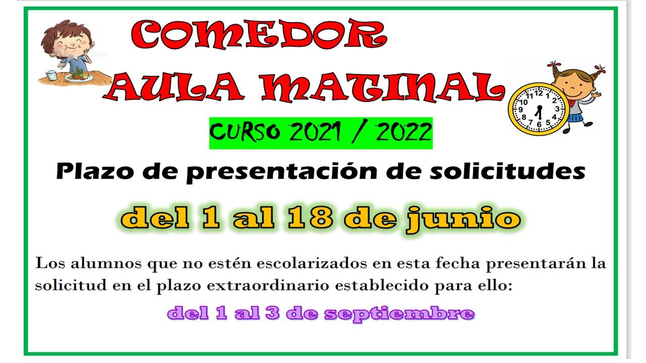 comedor aula matinal 2021 22