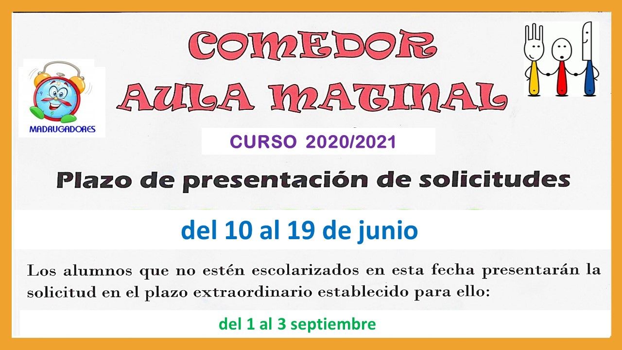 Comedor Aula matinal 20 21