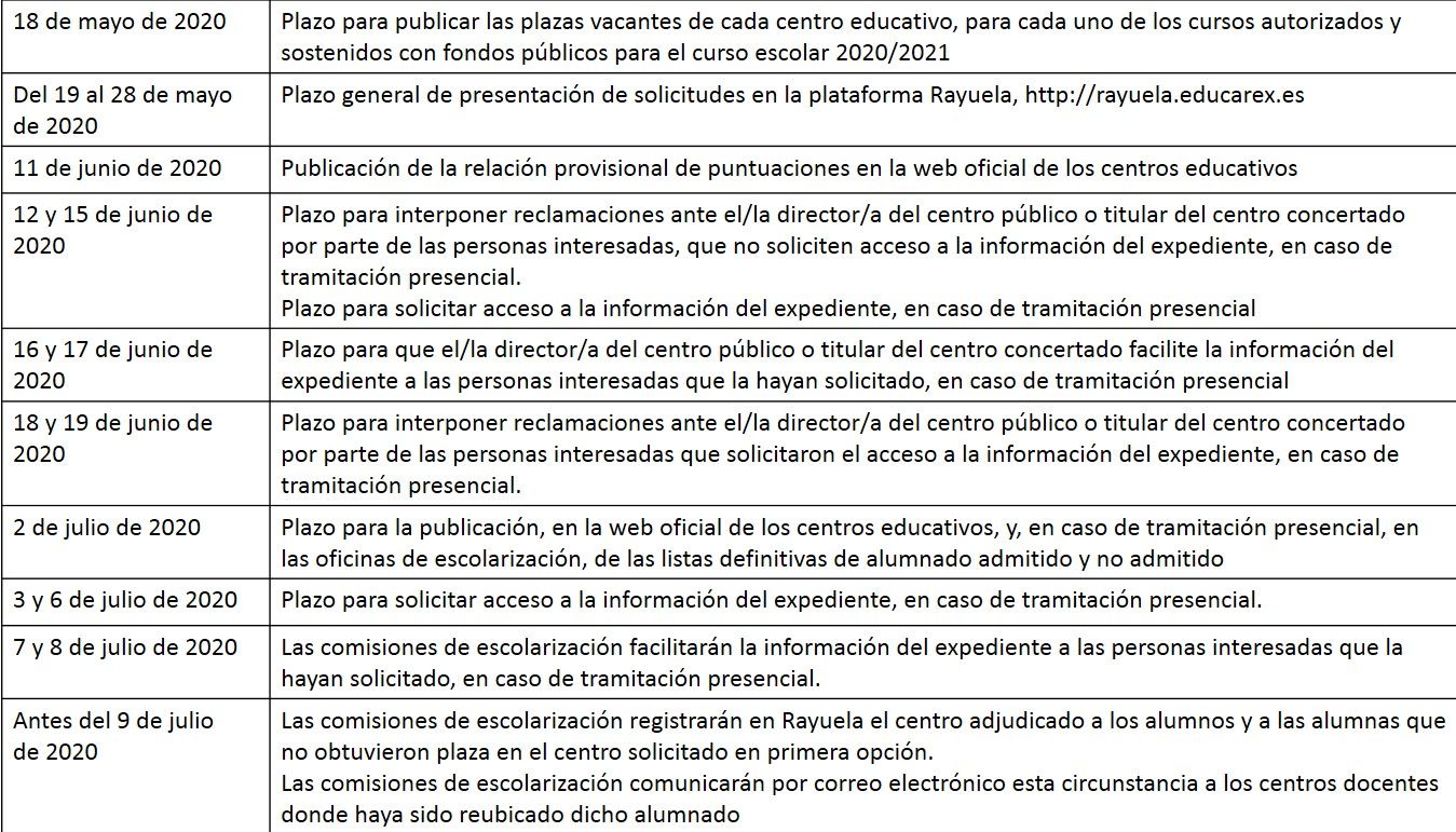 calendario escolarizacion 20 21 1