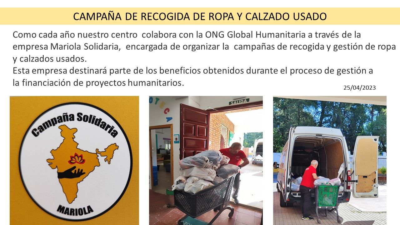 Recogida ropa y calzado usado 2023
