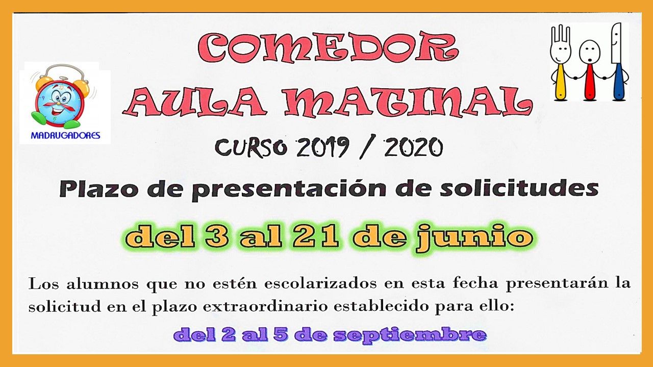 COMEDOR AULA MATINAL 2019 20