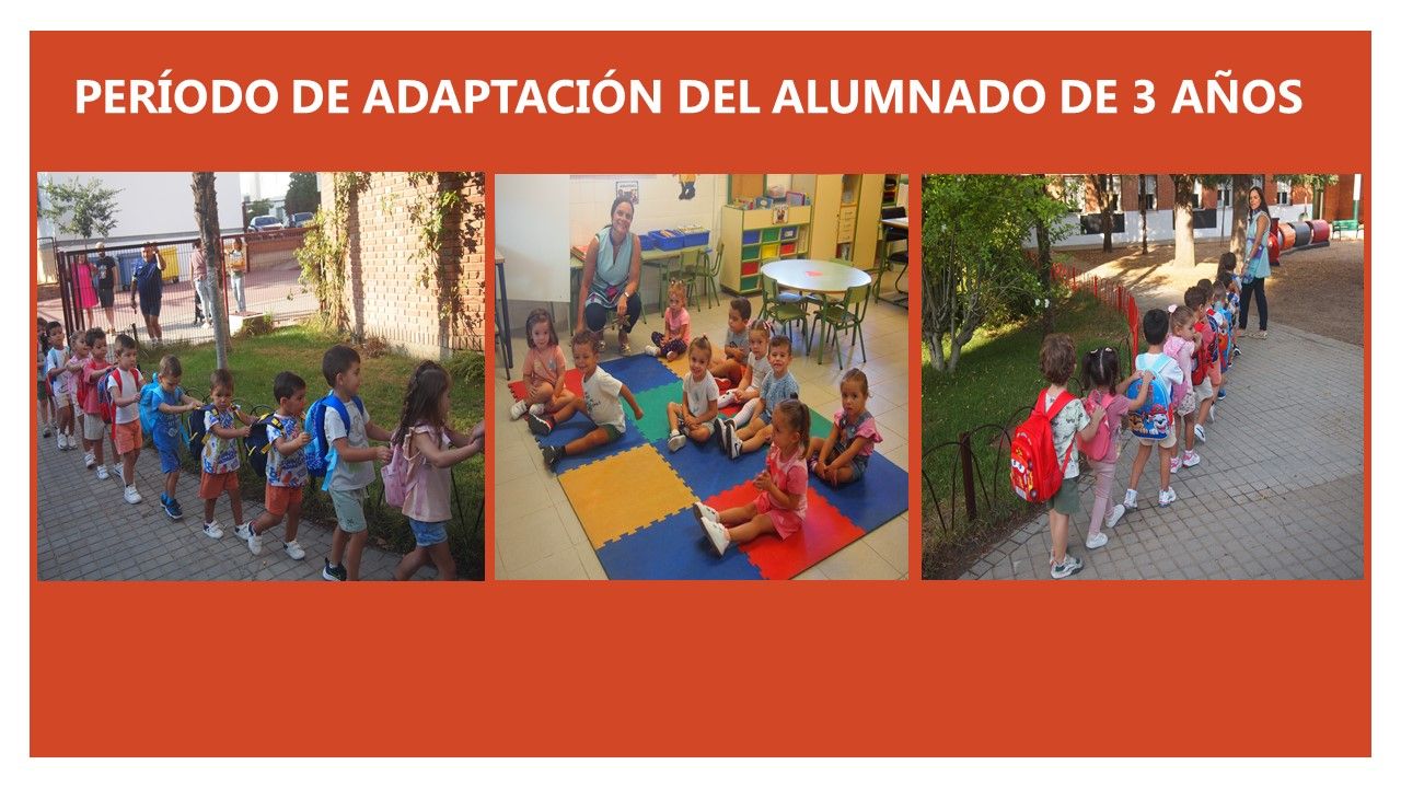 PERÍODO DE ADAPTACIÓN DEL ALUMNADO DE 3 AÑOS